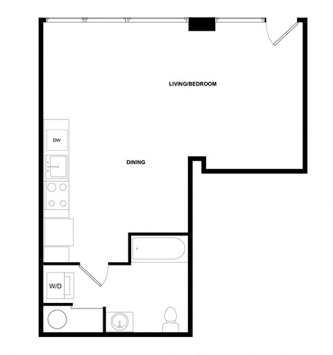 a floor plan of a bedroom apartment
